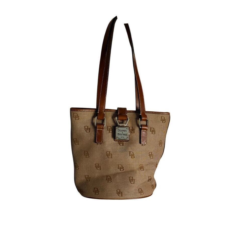 Dooney & Bourke Monogram Canvas Bucket Tote Bag